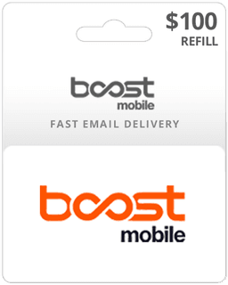 $100 Boost Mobile Prepaid Gift Card