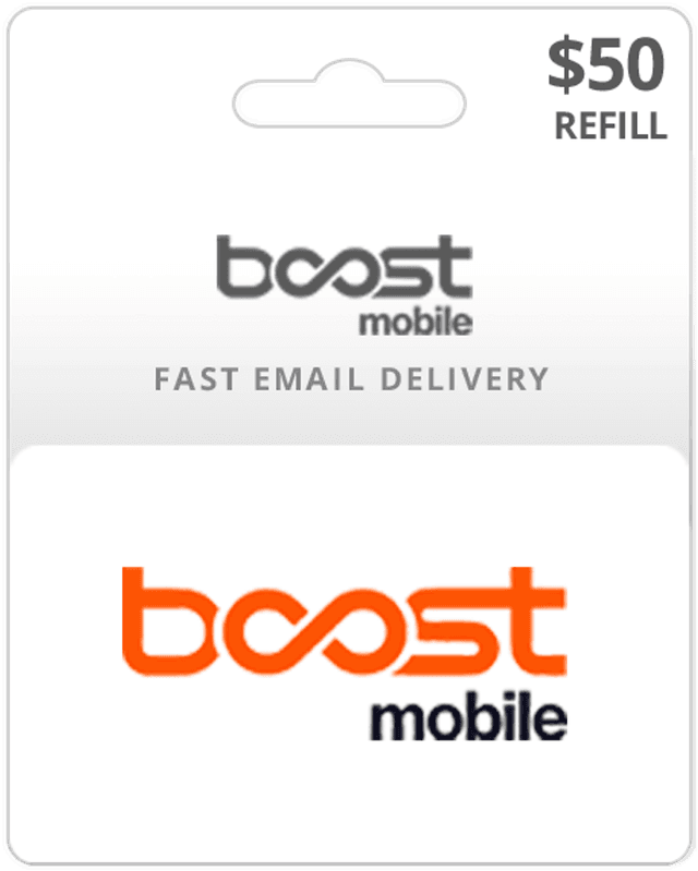 $50 Boost Mobile Prepaid Gift Card