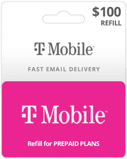$100 T-Mobile Prepaid Gift Card