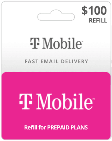 $100 T-Mobile Prepaid Gift Card