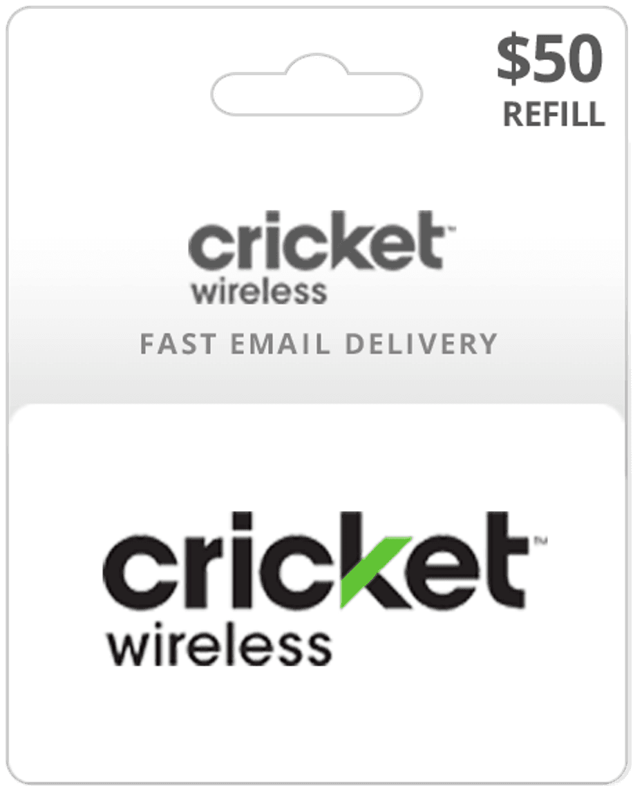 $50 Cricket Wireless Prepaid Gift Card