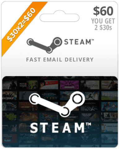 $60 Steam Gift Card (Email Delivery)