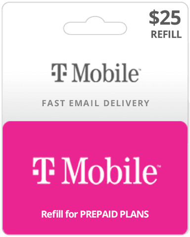 $25 T-Mobile Prepaid Gift Card