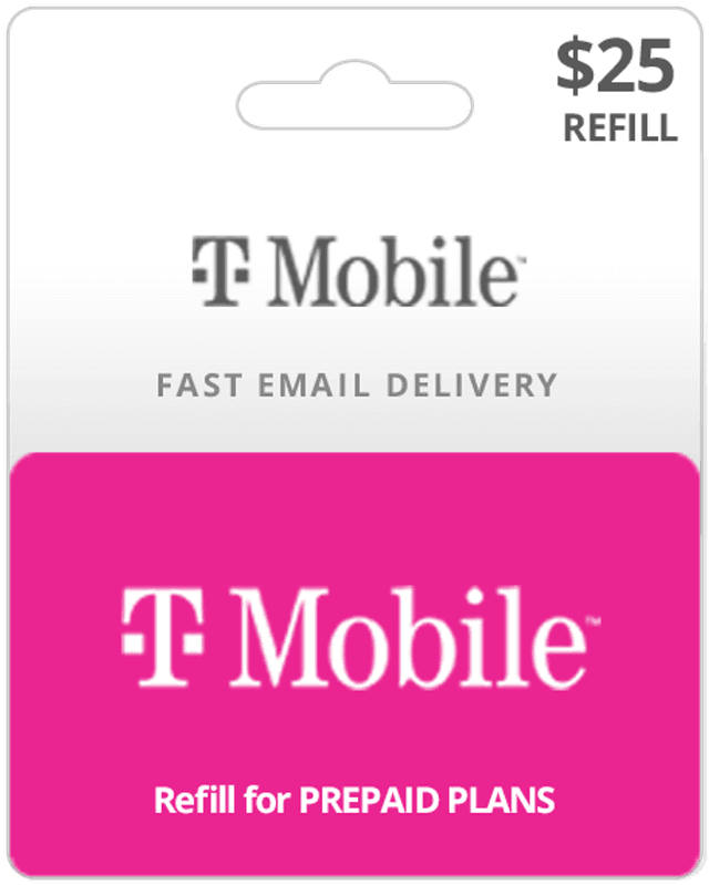 $25 T-Mobile Prepaid Gift Card