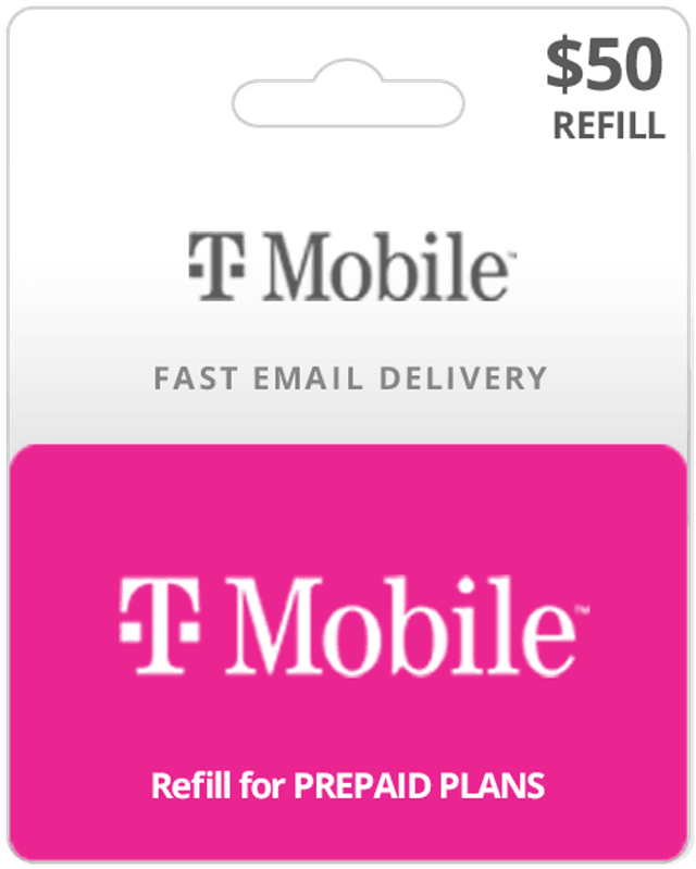 $50 T-Mobile Prepaid Gift Card