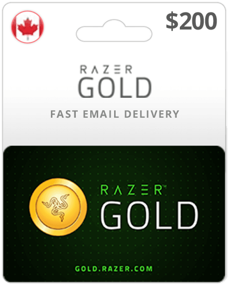$200 Razer Gold Canada Game Card